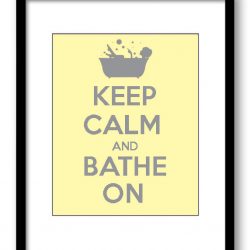 INSTANT DOWNLOAD Keep Calm Poster Keep Calm and Bathe On Yellow Grey Gray Bathroom Art Print Wall Decor Bathroom Custom Stay Calm poster