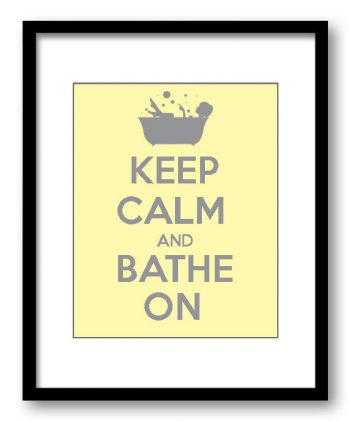 INSTANT DOWNLOAD Keep Calm Poster Keep Calm and Bathe On Yellow Grey Gray Bathroom Art Print Wall Decor Bathroom Custom Stay Calm poster