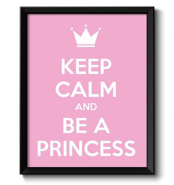 INSTANT DOWNLOAD Keep Calm Poster Keep Calm and Be A Princess White Pink Art Print Wall Decor Nursery Art Baby Girl Custom Stay Calm quote