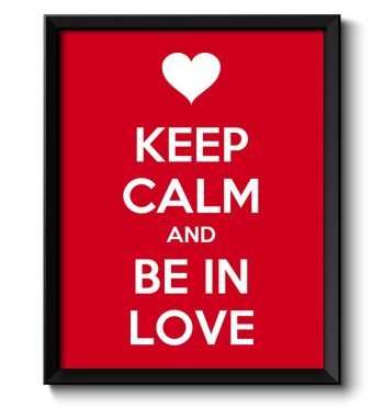 INSTANT DOWNLOAD Keep Calm Poster Keep Calm and Be in Love White Red Art Print Wall Decor Bathroom Bedroom Custom Stay Calm quote