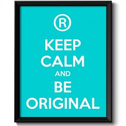 INSTANT DOWNLOAD Keep Calm Poster Keep Calm and Be Original White Turquoise Blue Art Print Wall Decor Custom Stay Calm quote inspirational