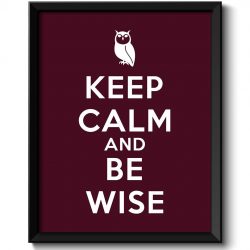 INSTANT DOWNLOAD Keep Calm Poster Keep Calm and Be Wise White Red Burgundy Art Print Wall Decor Custom Stay Calm Owl quote inspirational
