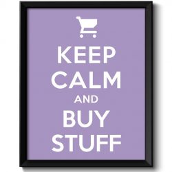 INSTANT DOWNLOAD Keep Calm Poster Keep Calm and Buy Stuff White Lilac Purple Art Print Wall Decor Bathroom Bedroom Custom Stay Calm quote