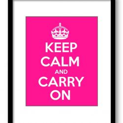 INSTANT DOWNLOAD Keep Calm Poster Keep Calm and Carry On White Hot Pink Wall Art Print Decor Bathroom Bedroom Stay Calm poster quote