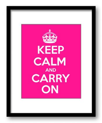 INSTANT DOWNLOAD Keep Calm Poster Keep Calm and Carry On White Hot Pink Wall Art Print Decor Bathroom Bedroom Stay Calm poster quote