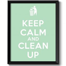 INSTANT DOWNLOAD Keep Calm Poster Keep Calm and Clean Up White Mint Green Art Print Wall Decor Bathroom Bedroom Custom Stay Calm quote
