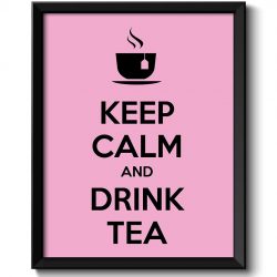 INSTANT DOWNLOAD Keep Calm Poster Keep Calm and Drink Tea Pink Black Food Kitchen Art Print Home Wall Decor Custom Stay Calm quote