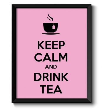 INSTANT DOWNLOAD Keep Calm Poster Keep Calm and Drink Tea Pink Black Food Kitchen Art Print Home Wall Decor Custom Stay Calm quote