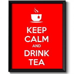 INSTANT DOWNLOAD Keep Calm Poster Keep Calm and Drink Tea Red White Food Kitchen Art Print Home Wall Decor Custom Stay Calm quote