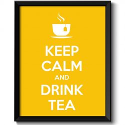 INSTANT DOWNLOAD Keep Calm Poster Keep Calm and Drink Tea Yellow White Food Kitchen Art Print Home Wall Decor Custom Stay Calm quote