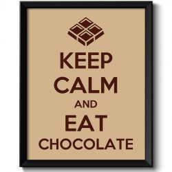 INSTANT DOWNLOAD Keep Calm Poster Keep Calm and Eat Chocolate Brown Beige Bar Food Kitchen Art Print Home Wall Decor Custom Stay Calm quote