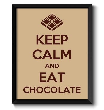 INSTANT DOWNLOAD Keep Calm Poster Keep Calm and Eat Chocolate Brown Beige Bar Food Kitchen Art Print Home Wall Decor Custom Stay Calm quote