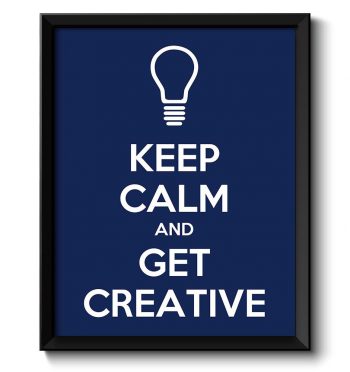 INSTANT DOWNLOAD Keep Calm Poster Keep Calm and Get Creative White Navy Blue Art Print Wall Decor Bathroom Bedroom Custom Stay Calm quote