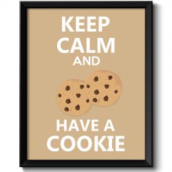 INSTANT DOWNLOAD Keep Calm Poster Keep Calm and Have a Cookie Brown Beige Food Kitchen Art Print Home Wall Decor Custom Stay Calm quote