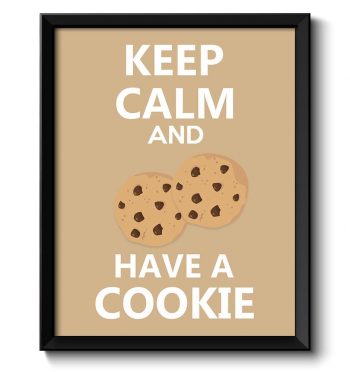 INSTANT DOWNLOAD Keep Calm Poster Keep Calm and Have a Cookie Brown Beige Food Kitchen Art Print Home Wall Decor Custom Stay Calm quote