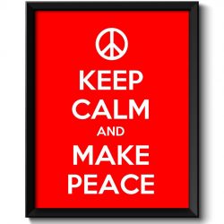 INSTANT DOWNLOAD Keep Calm Poster Keep Calm and Make Peace White Red Art Print Wall Decor Custom Stay Calm Peace Symbol quote inspirational