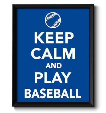 INSTANT DOWNLOAD Keep Calm Poster Keep Calm and Play Baseball White Blue Art Print Wall Decor Sports Custom Stay Calm poster quote