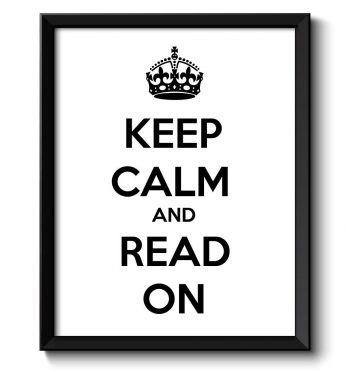 INSTANT DOWNLOAD Keep Calm Poster Keep Calm and Read On Black White Art Print Wall Decor Custom Stay Calm Books quote inspirational