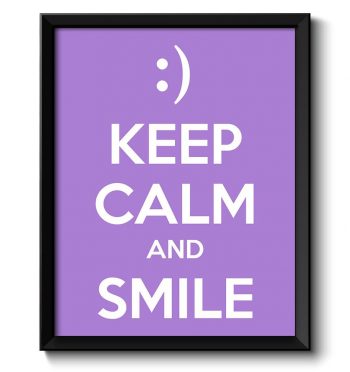 INSTANT DOWNLOAD Keep Calm Poster Keep Calm and Smile White Lilac Purple Art Print Wall Decor Custom Stay Calm Smiley Face quote