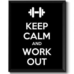 INSTANT DOWNLOAD Keep Calm Poster Keep Calm and Work Out Black White Art Print Wall Decor Custom Stay Calm Weights quote inspirational