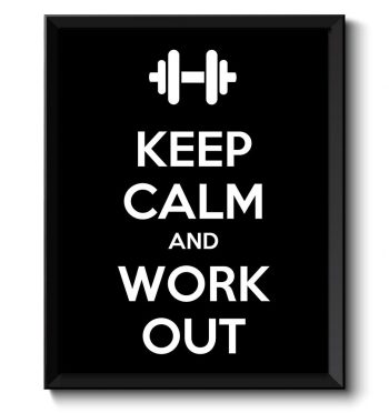 INSTANT DOWNLOAD Keep Calm Poster Keep Calm and Work Out Black White Art Print Wall Decor Custom Stay Calm Weights quote inspirational