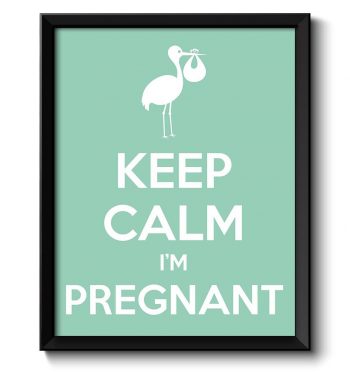 INSTANT DOWNLOAD Keep Calm Poster Keep Calm I'm Pregnant Mint Green White Art Print Wall Decor Custom Stay Calm poster Stork quote