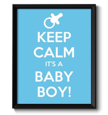 INSTANT DOWNLOAD Keep Calm Poster Keep Calm It's A Baby Boy White Blue Art Print Wall Decor Nursery Art Baby Shower Custom Stay Calm quote