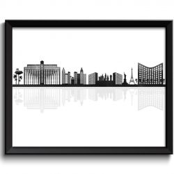 INSTANT DOWNLOAD Las Vegas Skyline Las Vegas Nevada Las Vegas Wall Art Print Las Vegas Poster Black White Grey Watercolor Painting