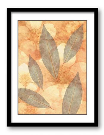 INSTANT DOWNLOAD Leaves Leaf Print Blue Beige Cream Nature Art Print Old Antique Vintage Printable Bathroom Bedroom