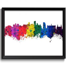 INSTANT DOWNLOAD Leeds Skyline Watercolor Art Poster Print Leeds Wall Decor Leeds Wall Art Painting England Artwork City Map Home Decor