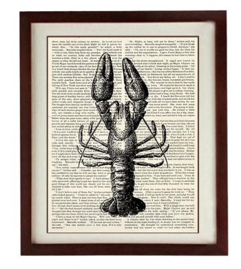 INSTANT DOWNLOAD Lobster Vintage Style Ocean Nautical Print Lobster Art Book Page Dictionary Old Printable Marine Beach Wall Decor Bathroom