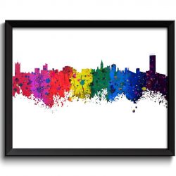INSTANT DOWNLOAD Manchester Skyline Watercolor Art Poster Print Wall Decor Manchester Wall Art Painting England Artwork City Map Home Decor