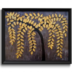 INSTANT DOWNLOAD Modern Art Painting Fine Art Print Metallic Gold Tree Painting Abstract Brown Black Wall Decor Bedroom Bathroom Living Room