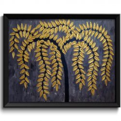 INSTANT DOWNLOAD Modern Art Painting Fine Art Print Taupe Brown Grey Metallic Gold Tree Abstract Wall Decor Bedroom Bathroom Living Room