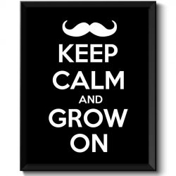 INSTANT DOWNLOAD Mustache Keep Calm Poster Keep Calm and Grow On White Black Art Print Wall Decor Stay Calm poster quote inspirational