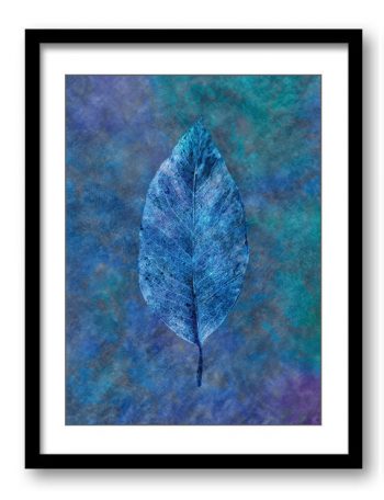 INSTANT DOWNLOAD Navy Blue Leaves Leaf Bathroom Art Print Purple Green Nature Landscape Modern Elegant Watercolor Wall Decor Painting