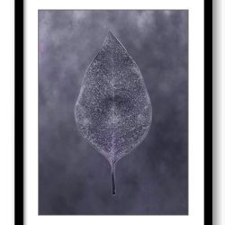 INSTANT DOWNLOAD Navy Blue Purple Grey Leaves Leaf Bathroom Art Print Nature Landscape Elegant Watercolor Bathroom Wall Decor Painting