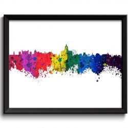 INSTANT DOWNLOAD Nottingham Skyline Watercolor Art Poster Print Wall Decor Nottingham Wall Art Painting England Artwork City Map Home Decor