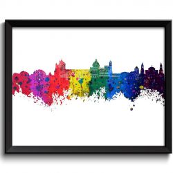 INSTANT DOWNLOAD Palermo Skyline Watercolor Art Poster Print Palermo Wall Decor Palermo Wall Art Painting Italy Artwork City Map Home Decor