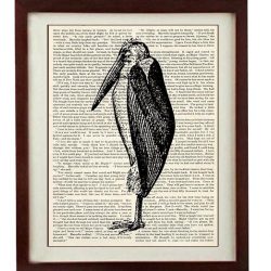 INSTANT DOWNLOAD Pelican Bird Vintage Style Print Art Print Book Page Dictionary Old Antique Printable Vintage Animal Art Print