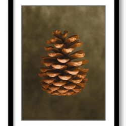 INSTANT DOWNLOAD Pine Cone Set of 2 Prints Print Beige Gold Green Brown Nature Art Print Old Antique Vintage Printable Bathroom Bedroom