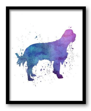 INSTANT DOWNLOAD Pointer Setter Dog Watercolor Art Painting Print Poster Art Painting Dog Breeds Home Decor Wall Art Pink Blue Purple Green