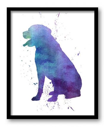 INSTANT DOWNLOAD Rottweiler Dog Watercolor Art Painting Print Poster Dog Art Painting Dog Breeds Home Decor Wall Art Pink Blue Purple Green