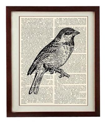INSTANT DOWNLOAD Sparrow Bird Vintage Style Print - Art Print Book Page Dictionary Old Antique Printable - Vintage Animal Art Print