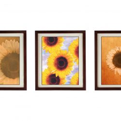 INSTANT DOWNLOAD Sunflowers Flower Set of 3 Prints Art Print Old Antique Vintage Printable Bathroom Bedroom Beige Yellow Brown