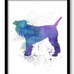 INSTANT DOWNLOAD Terrier Dog Watercolor Art Painting Print Poster Dog Art Painting Dog Breeds Home Decor Wall Art Pink Blue Purple Green