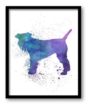 INSTANT DOWNLOAD Terrier Dog Watercolor Art Painting Print Poster Dog Art Painting Dog Breeds Home Decor Wall Art Pink Blue Purple Green