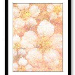 INSTANT DOWNLOAD White Flowers Pink Coral Peach Bathroom Art Print Modern Elegant Watercolor Bathroom Wall Decor Flower Painting