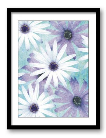 INSTANT DOWNLOAD White Purple Daisy Flower Purple Bathroom Art Print Modern Elegant Watercolor Bathroom Wall Decor Painting Bedroom