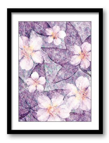 INSTANT DOWNLOAD White Purple Flower Leaves Leaf Bathroom Art Print Nature Landscape Modern Elegant Watercolor Bathroom Wall Decor Painting